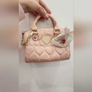 Pink Quilted Heart Bag